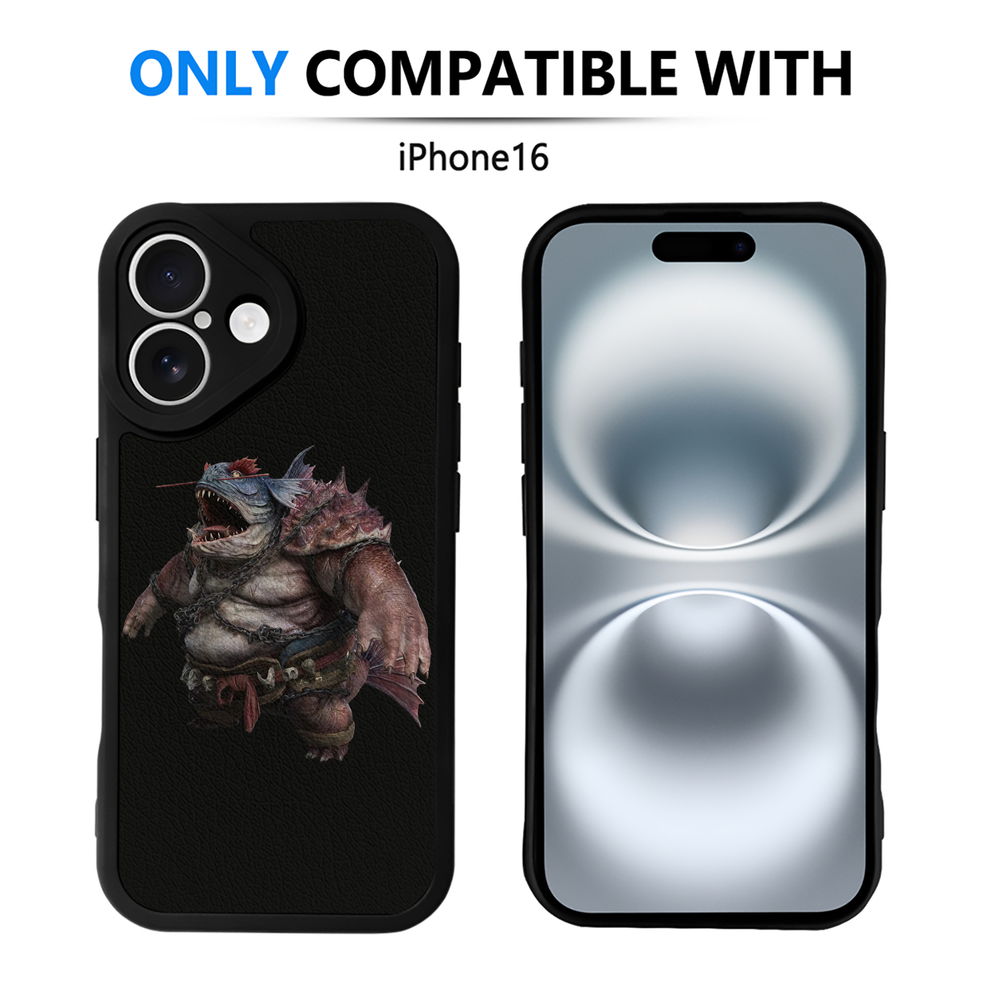 （画像用） Ne Zha 2 ナタ 魔童の大暴れ 【iPhone 16シリーズ対応】シリコンスマホケース（レザー調） 材質：シリコン